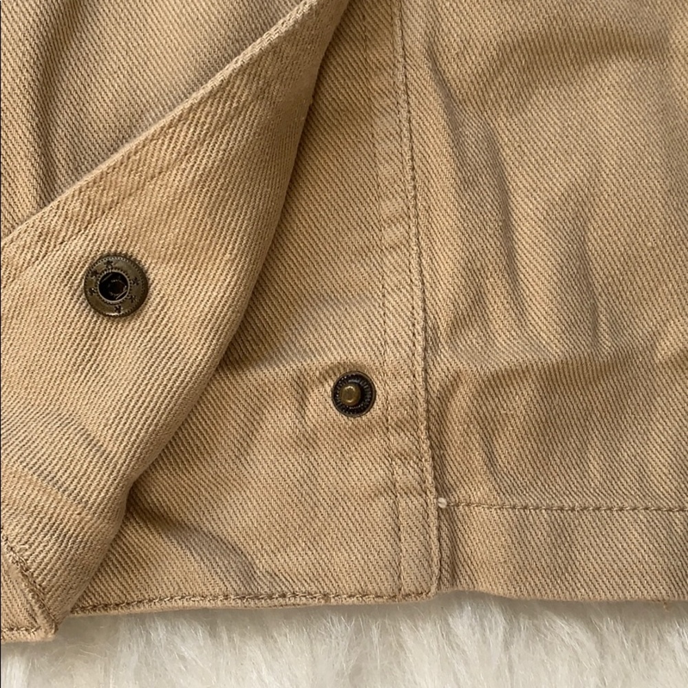 Signature8 Tan Button-Front Utility Mini Skirt - Picture 4 of 8